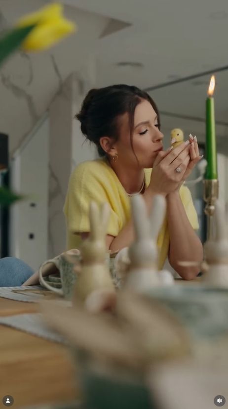 Klaudia Halejcio przystroiła willę na Wielkanoc