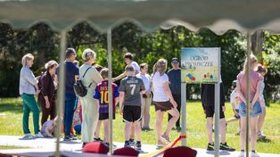 Promyczkowa wyprawa po Bydgoszczy. Tak było na Sportowym Dniu Dziecka w ogrodzie DPS Promień Życia