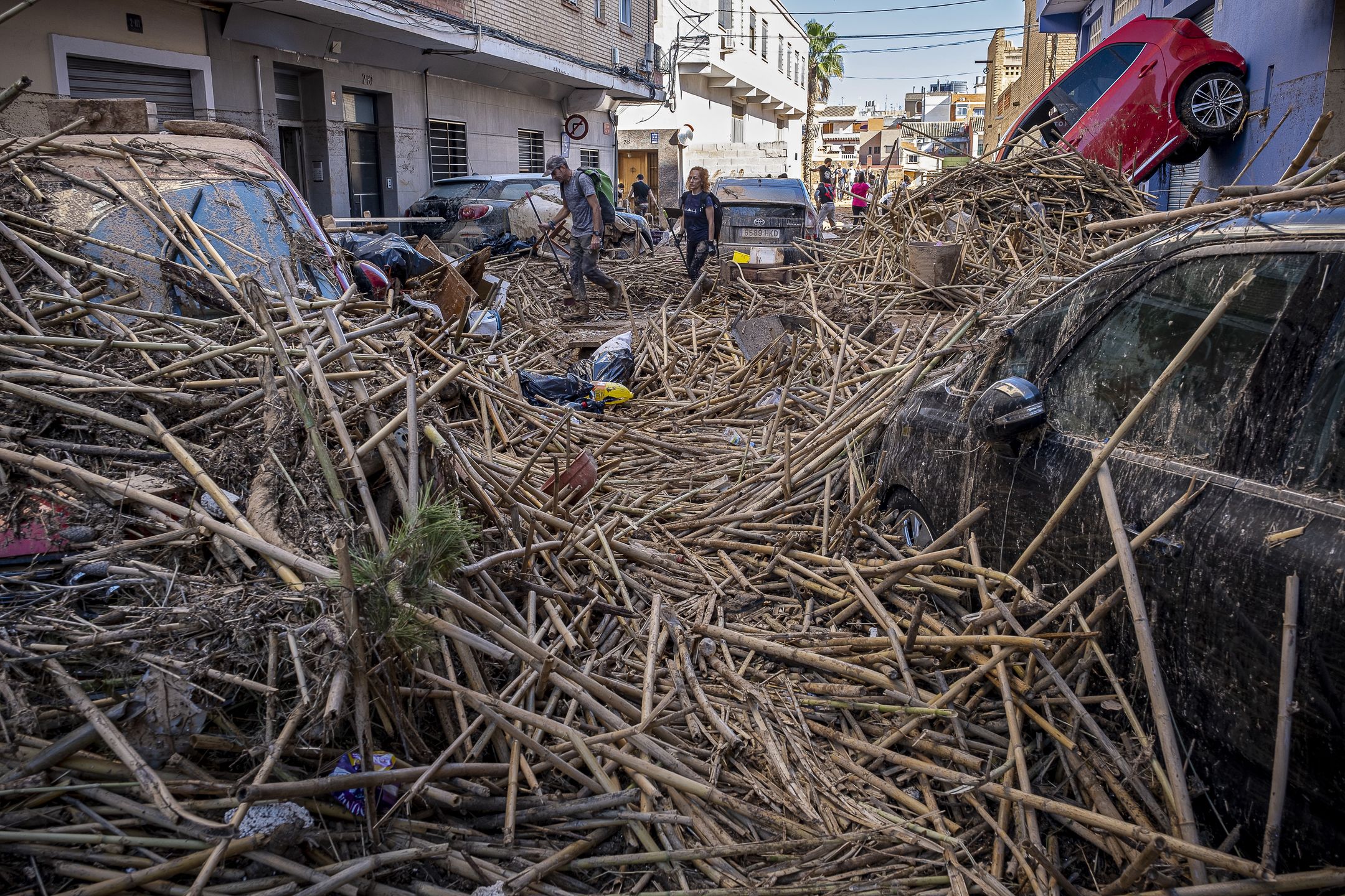 Effects of the DANA floods of October 29, 2024, in Pio XII street, Paiporta, Comunidad de Valencia, Spain. (Photo by: Lucas Vallecillos/VWPics/Universal Images Group via Getty Images)