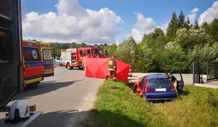 Makabra w Błażowej Górnej. Nagle uderzył w beton