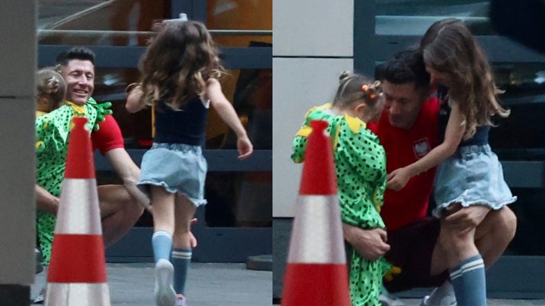 Robert Lewandowski z córkami na zgrupowaniu. Rozczulające sceny 