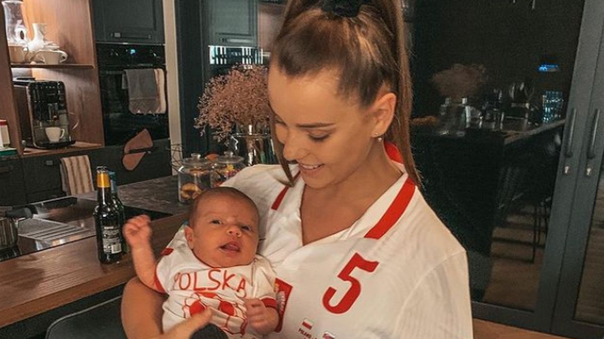 Julia Nowak z córeczką kibicowały Janowi Bednarkowi 