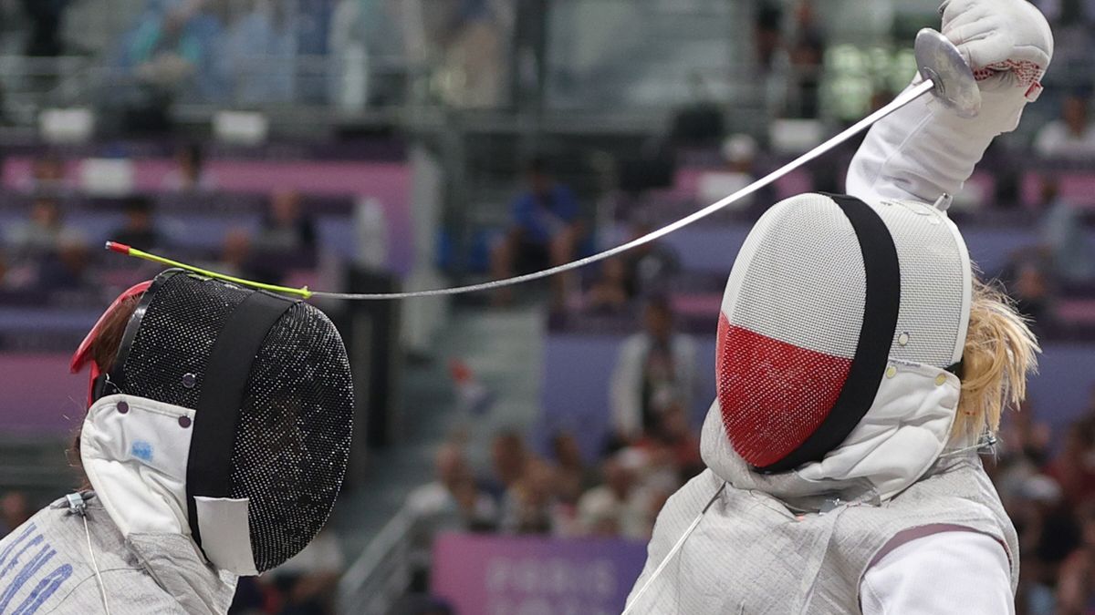 PAP/EPA / Martin Divisek / Martyna Jelińska w rywalizacji drużynowej w igrzyskach olimpijskich Paryż 2024