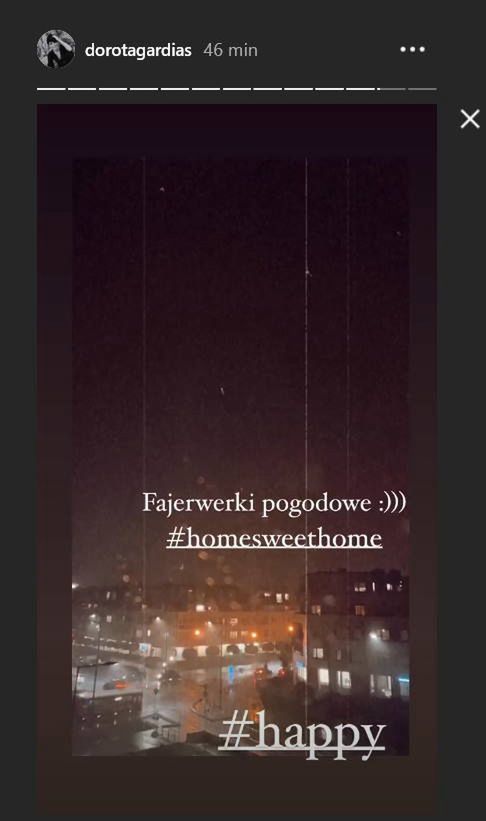 Zdjęcie z InstaStory Doroty Gardias