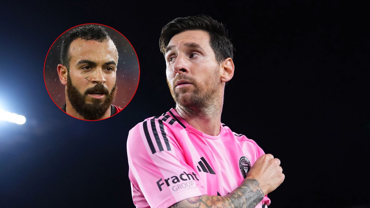 Getty Images / Robbie Jay Barratt - AMA / Rich Storry / Na zdjęciu: Lionel Messi, w kółku Mohamed Magdy.