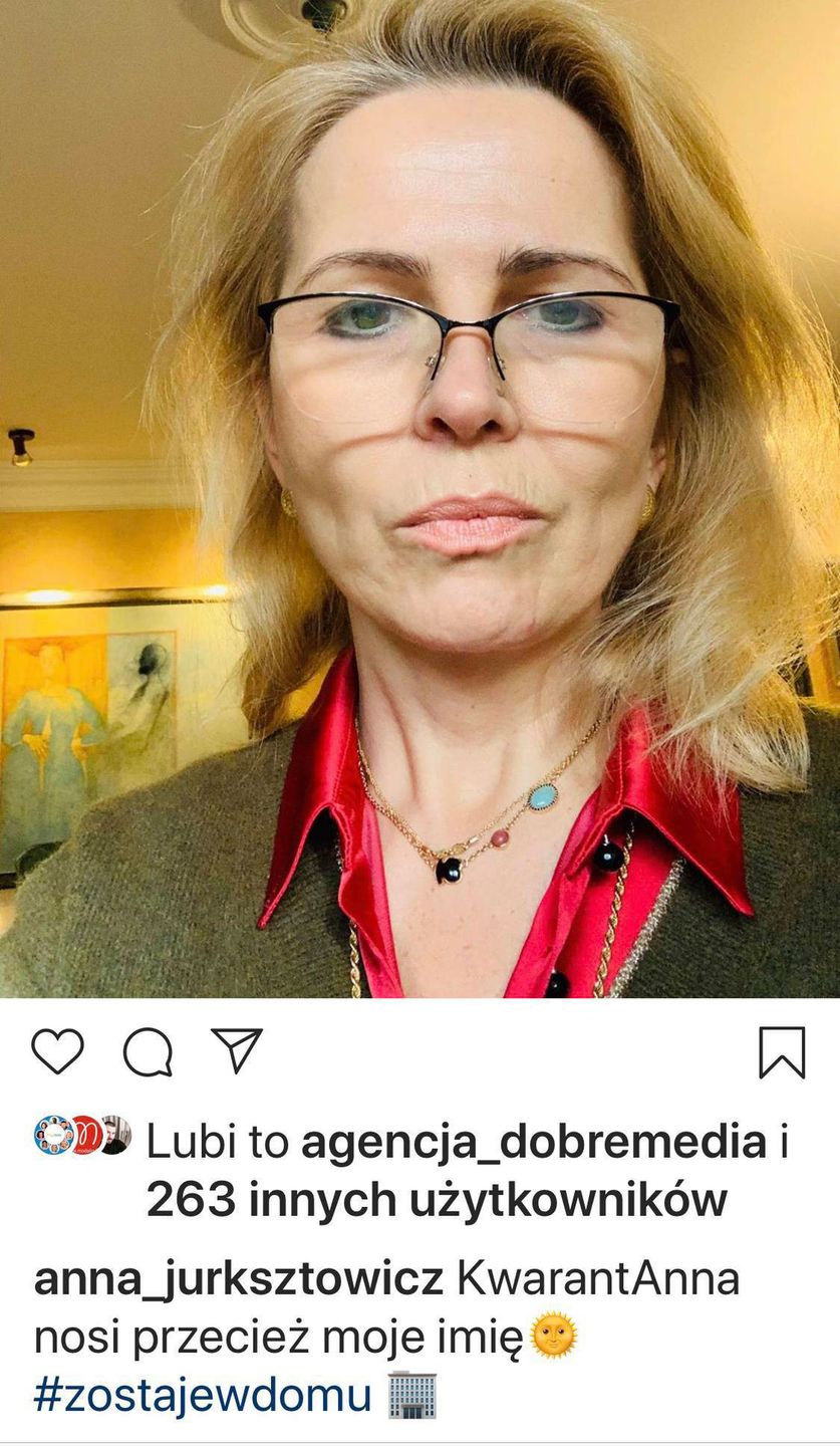 Anna Jurksztowicz - gwiazdy przyłączyły się do akcji #zostanwdomu