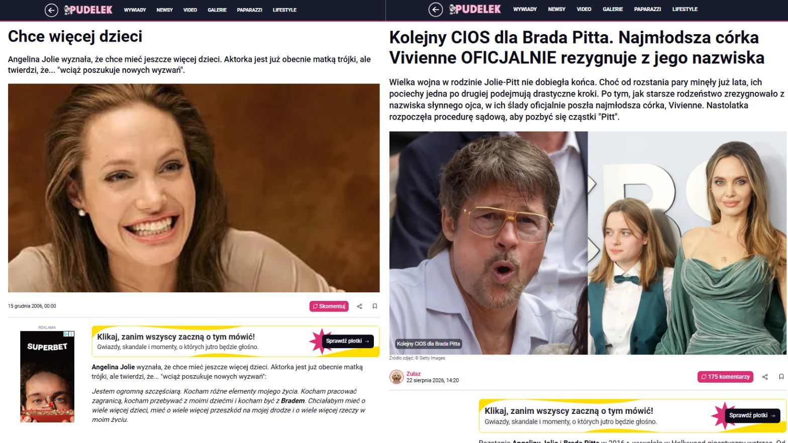 Angelina Jolie "kocha być z Bradem"