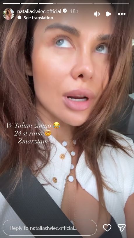 Natalia Siwiec "zmarzła" przy 24 stopniach