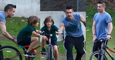 Colin Farrell uczy Henry'ego Tadeusza jeździć rowerem! (ZDJĘCIA)