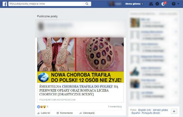 "Nowa choroba trafiła do Polski". Podbijająca Facebooka wiadomość to wirus, ale komputerowy