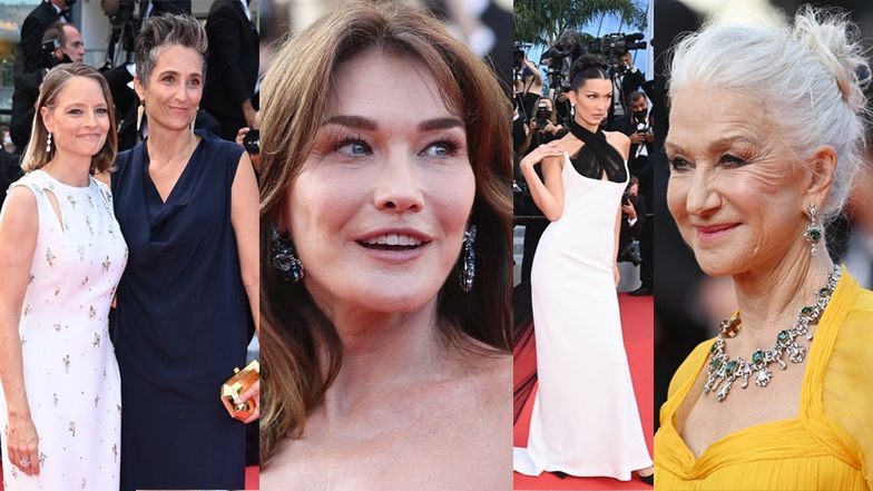 Cannes 2021. Gwiazdy brylują na ceremonii otwarcia: Jodie Foster z żoną, Carla Bruni, Bella Hadid... (ZDJĘCIA)