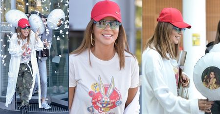 Młodzieżowa Edyta Górniak wita się z fanami przed studiem "Pytania na śniadanie" (ZDJĘCIA)