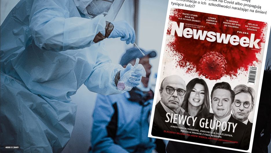 "Siewcy Głupoty". Nowa okładka tygodnika Tomasza Lisa uderza w antyszczepionkowców