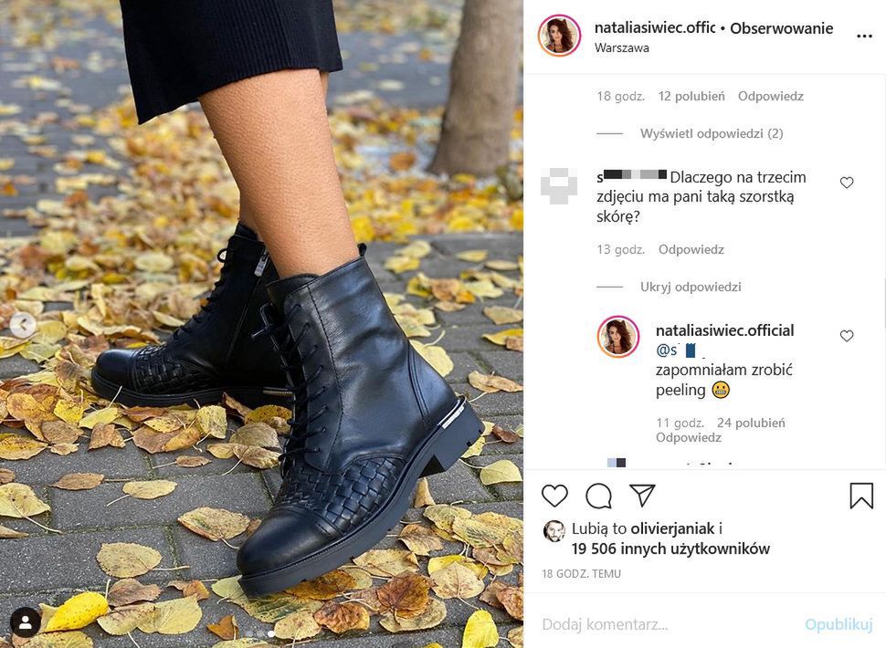 Natalia Siwiec haruje na warszawskiej ulicy