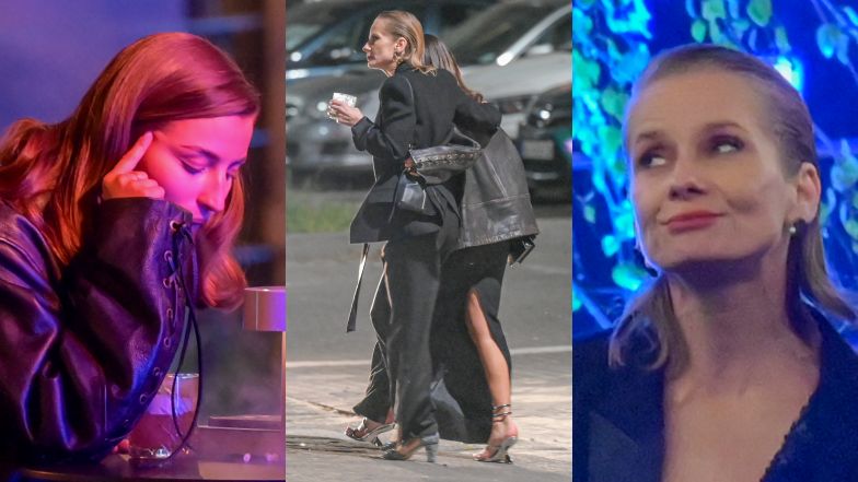 Julia Wieniawa baluje z Magdaleną Cielecką i Bartoszem Gelnerem