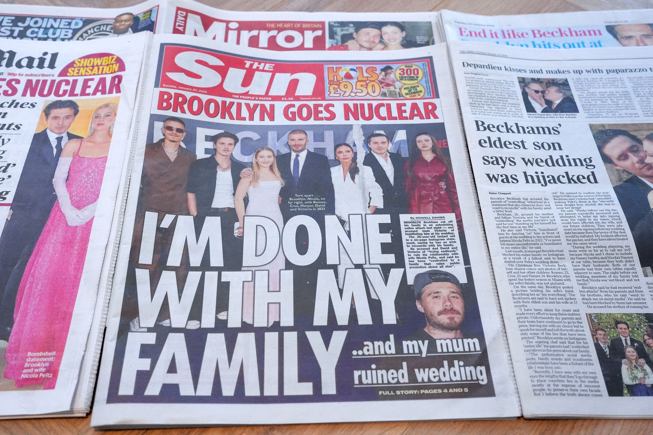 Tabloidowe szaleństwo wokół Beckhamów