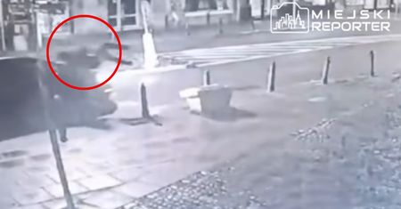 Kierowca uderzył w pieszego i zostawił go na ulicy. Szokujące nagranie