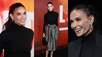 Coraz szczuplejsza Demi Moore prezentuje ULTRAGŁADKIE LICO na premierze. Uwierzycie, że ma 63 lata? (ZDJĘCIA)