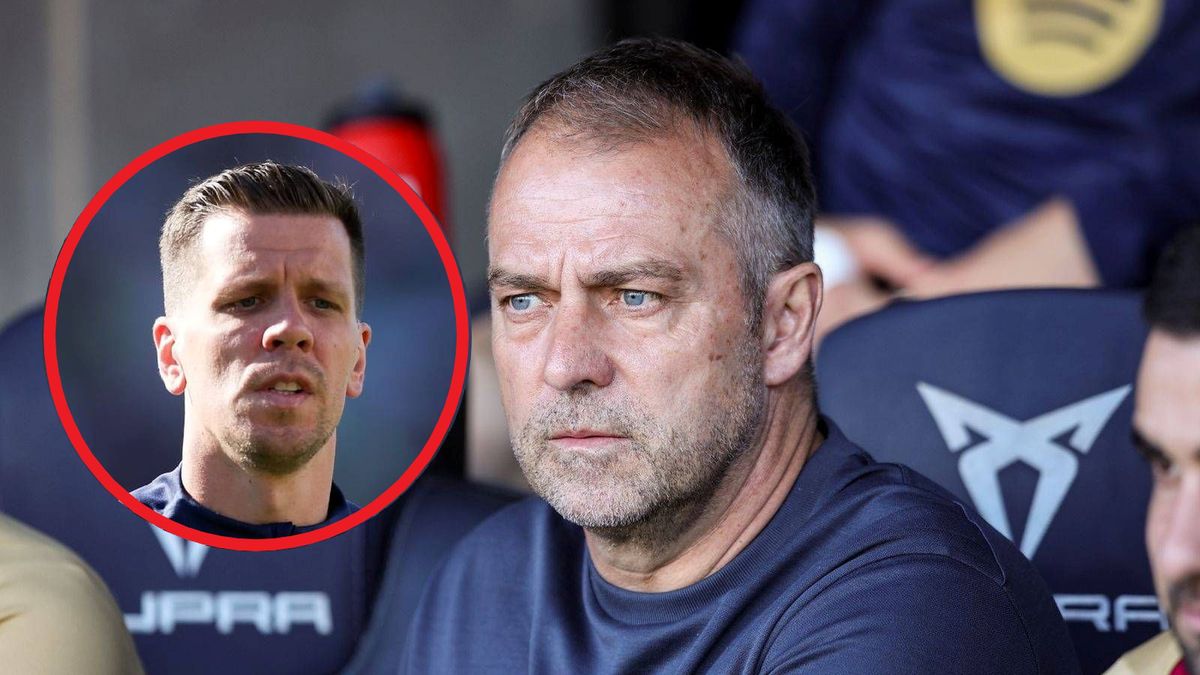 Getty Images / Gongora/NurPhoto via Getty Images/Flor Tan Jun/Getty Images / Na dużym zdjęciu Hansi Flick, na małym Wojciech Szczęsny