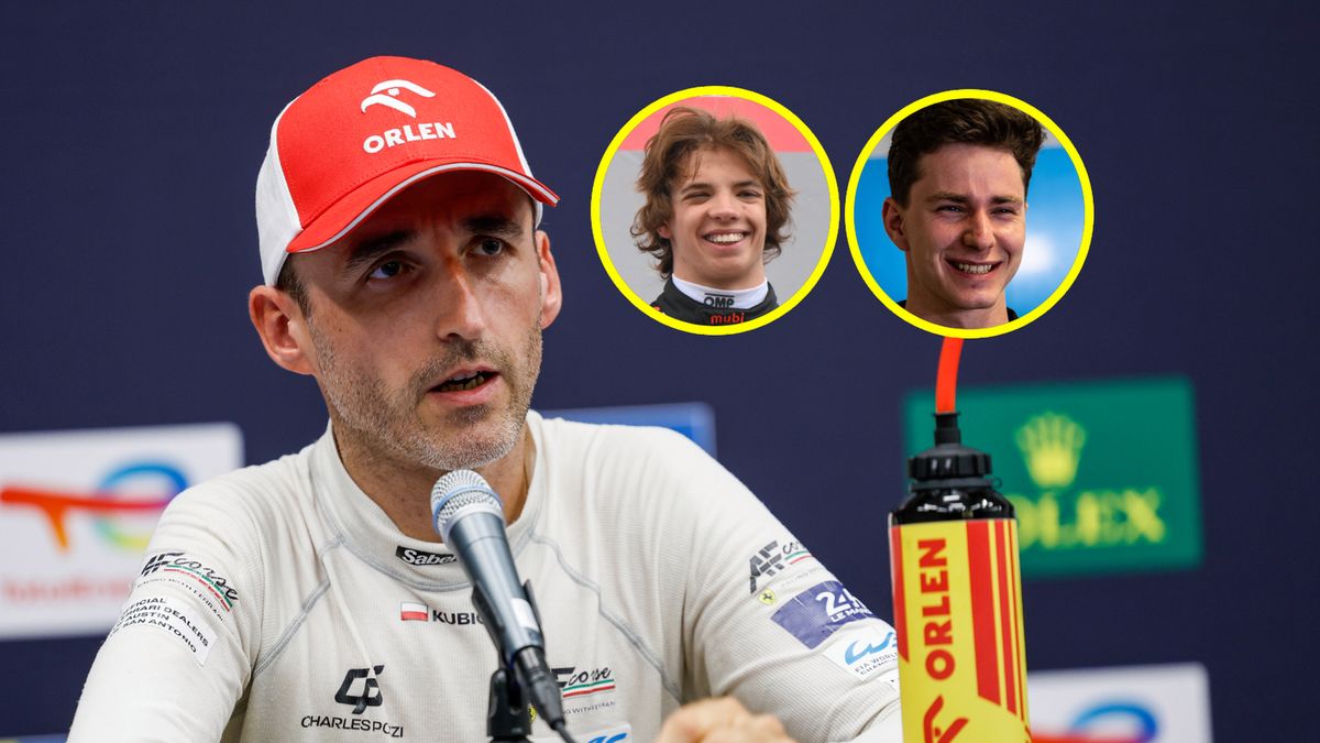 Materiały prasowe / Julien Delfosse / DPPI / Na zdjęciu: Robert Kubica, w kółku Tymoteusz Kucharczyk i Kacper Sztuka