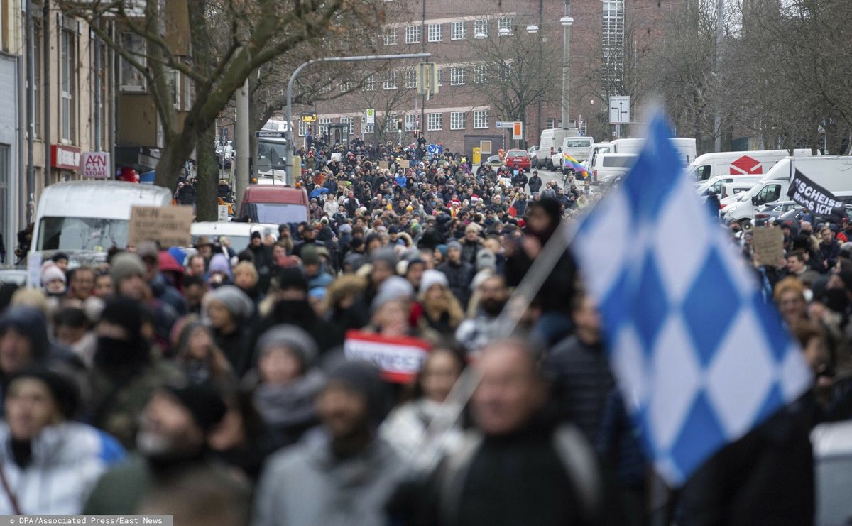 Protest antyszczepionkowców w Norymberdze odbył się w ostatnią niedzielę 