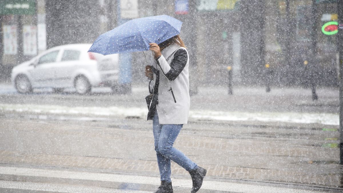 Sudden Hail Storm At Start Of Spring In Warsaw
A woman holds on to her umbrella during a storm in Warsaw, Poland on March 26, 2019. A sudden hail storm, strong winds and a drop in temperature occured less than a week after the start of Spring in the country's capital. (Photo by Jaap Arriens/NurPhoto via Getty Images)
NurPhoto
Warsaw, Wiosna, change, city, climate, cold, eastern europe, europe, extreme, freezing, frozen, global, hail, pogoda, poland, polska, sleet, snow, spring, traffic, umbrella, urban, warming, warszawa, water, weather, wind, winter, sudden hail storm, strong winds, start of Spring, temperature, drop, Jaap Arriens, NurPhoto, country's capital, week
