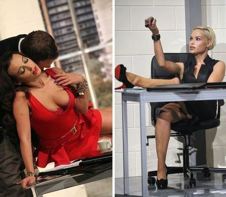 Anna Mucha i Weronika Książkiewicz w spektaklu ''Single i Remiksy''