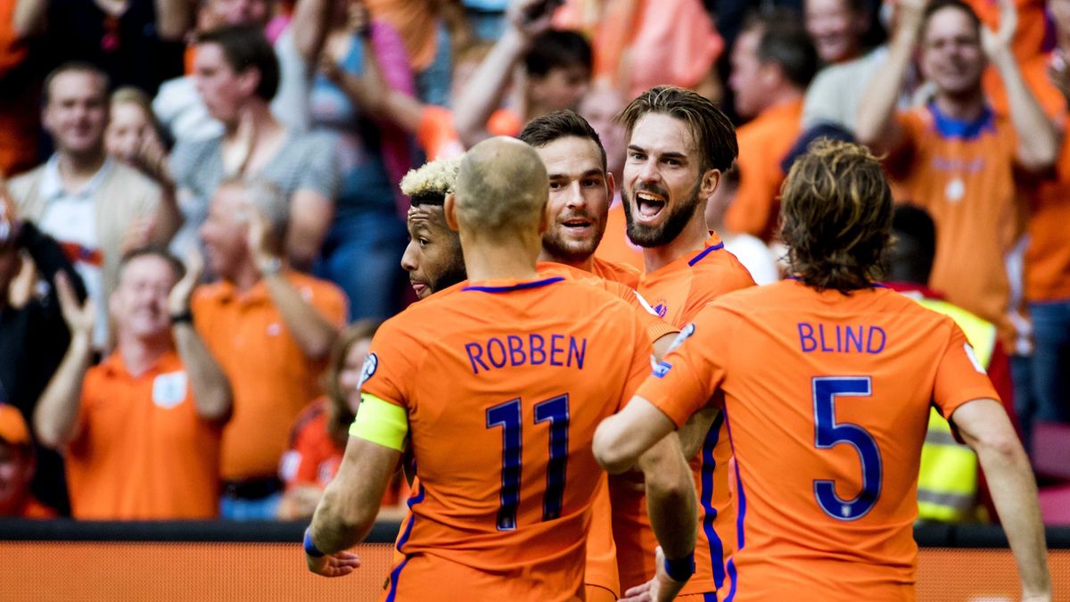 Radość piłkarzy reprezentacji Holandii