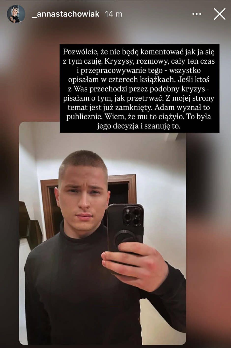 Anna Stachowiak odpowiada na wyznanie męża o zdradzie