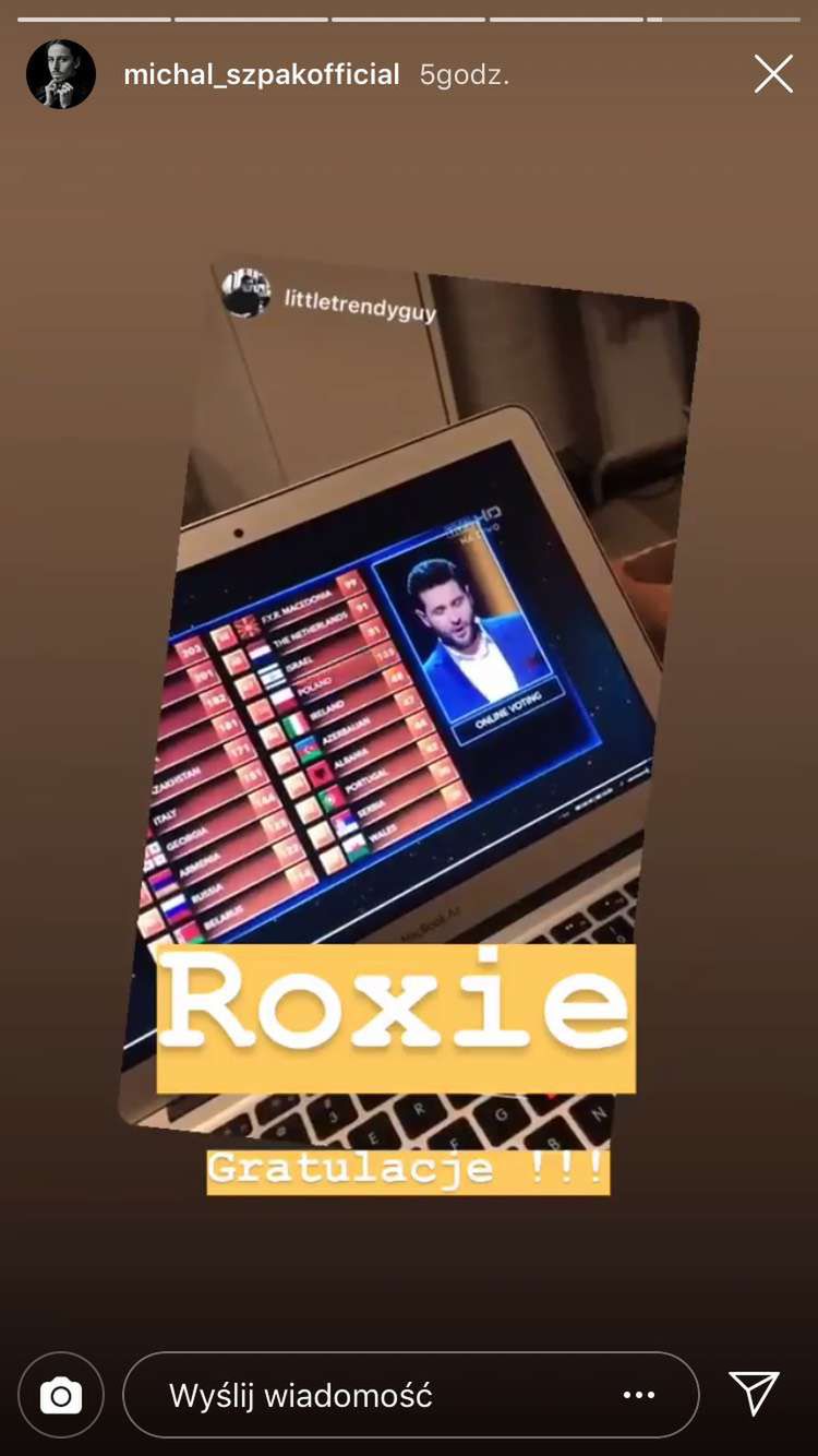Michał Szpak gratuluje Roksanie Węgiel wygranej na Eurowizji Junior 2018