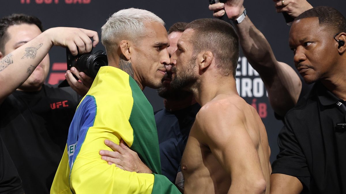 Getty Images / Ed Mulholland/Zuffa LLC / Na zdjęciu: Charles Oliveira i Mateusz Gamrot.