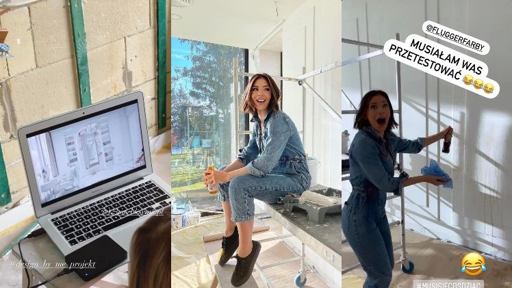 Klaudia Halejcio relacjonuje prace remontowe w willi za 9 milionów