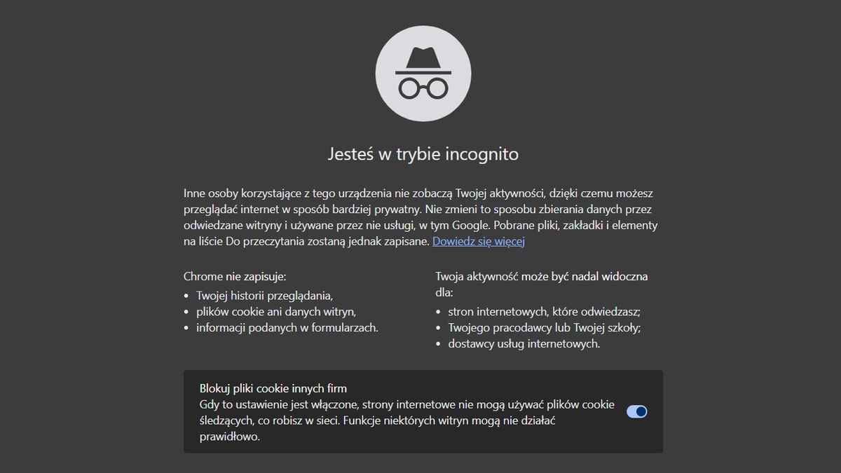 Google Chrome: zalety i wady trybu prywatnego (incognito)