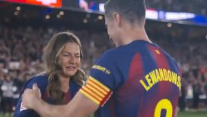 Lewandowska nie kryła łez. Wzruszający moment na Camp Nou