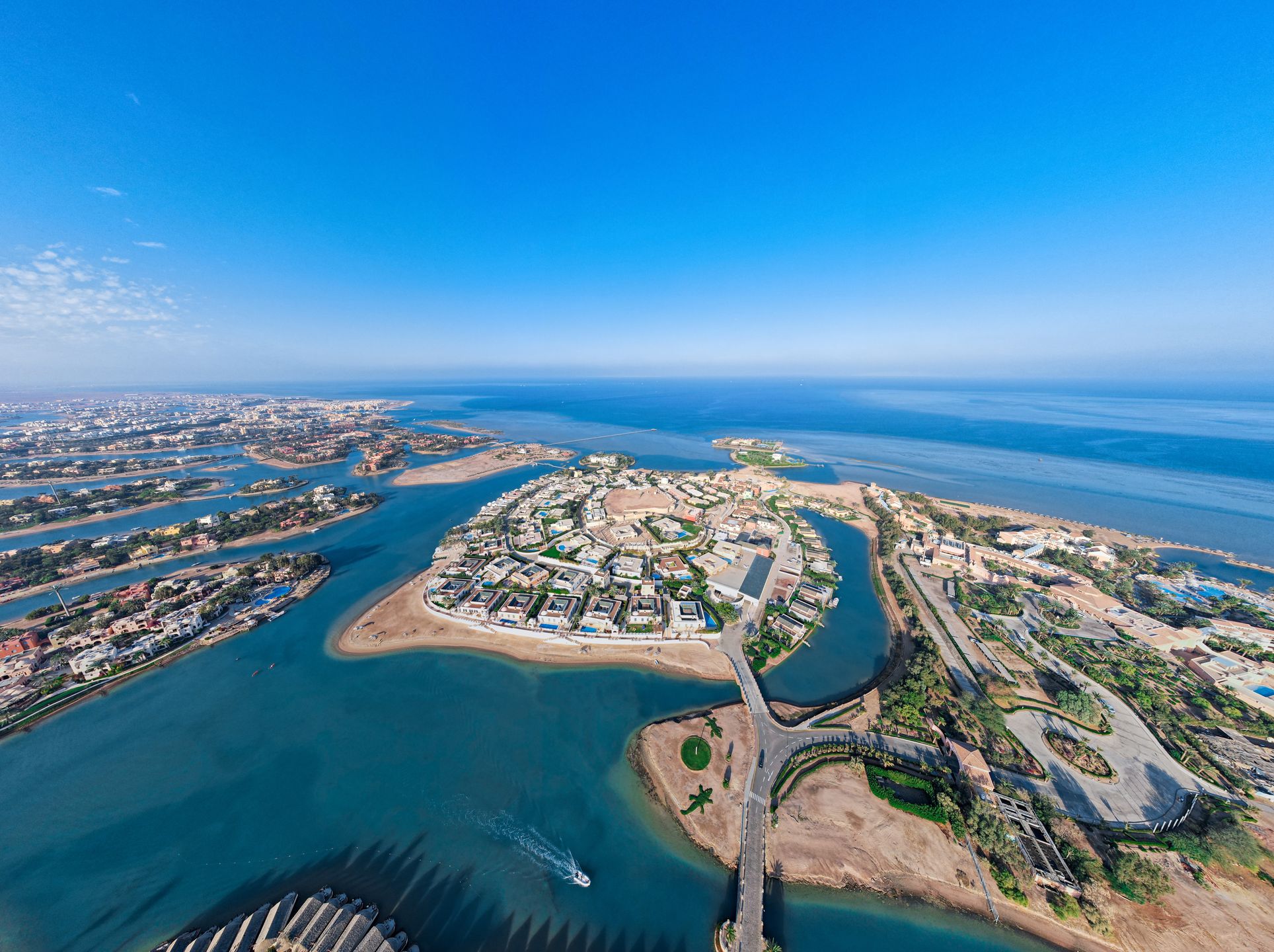 Kurort El Gouna z lotu ptaka