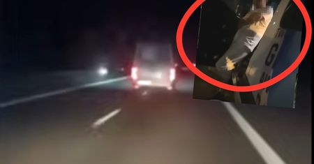 Nagrali kierowcę busa na drodze. Zupełnie nie panował nad autem