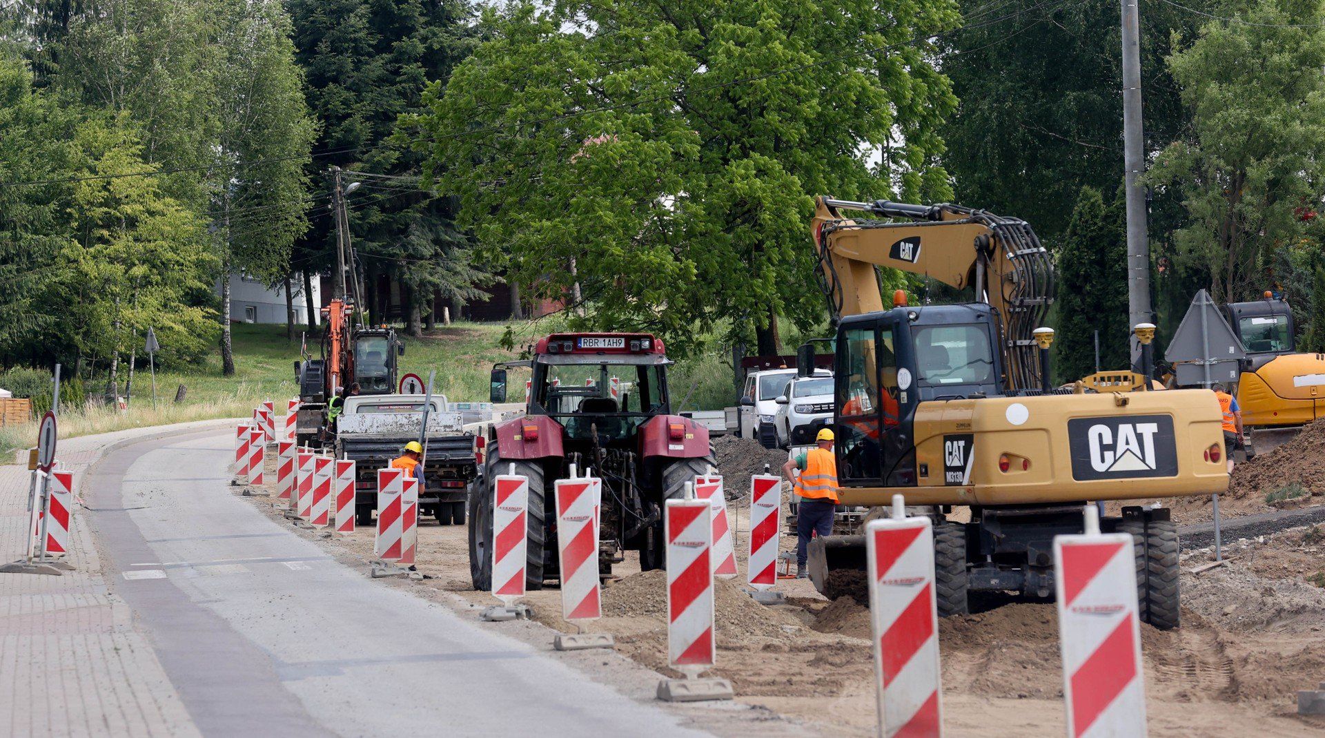 Zaawansowane prace przy przebudowie DW 878 na odcinku Tyczyn - Dylągówkaą