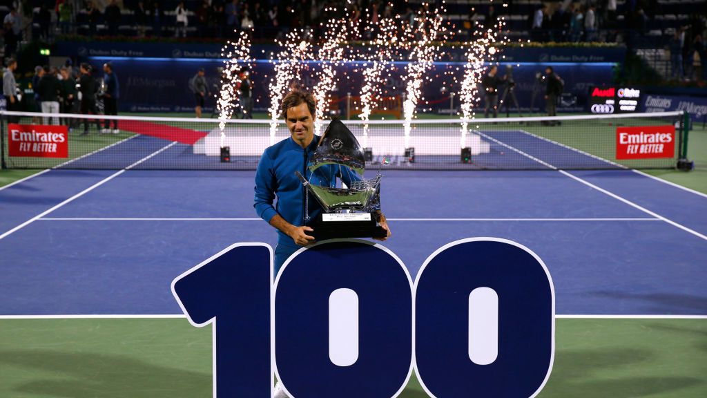 Getty Images / Francois Nel / Na zdjęciu: Roger Federer, mistrz Dubai Duty Free Tennis Championships 2019