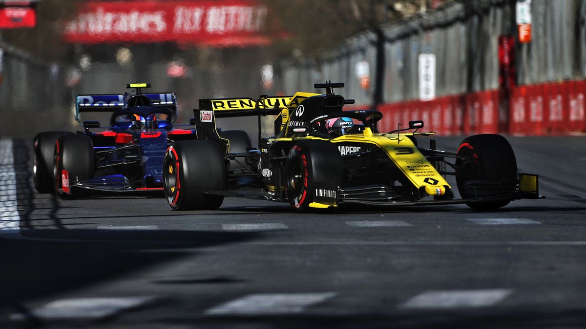 Materiały prasowe / Renault / Na zdjęciu: Daniel Ricciardo podczas wyścigu w Baku