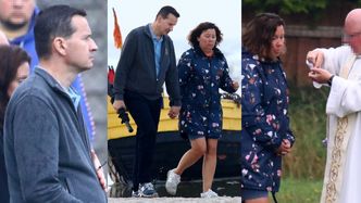 Tak Mateusz Morawiecki spędza z żoną czas nad morzem: msza, przyjęcie komunii świętej i spacer po plaży (ZDJĘCIA)