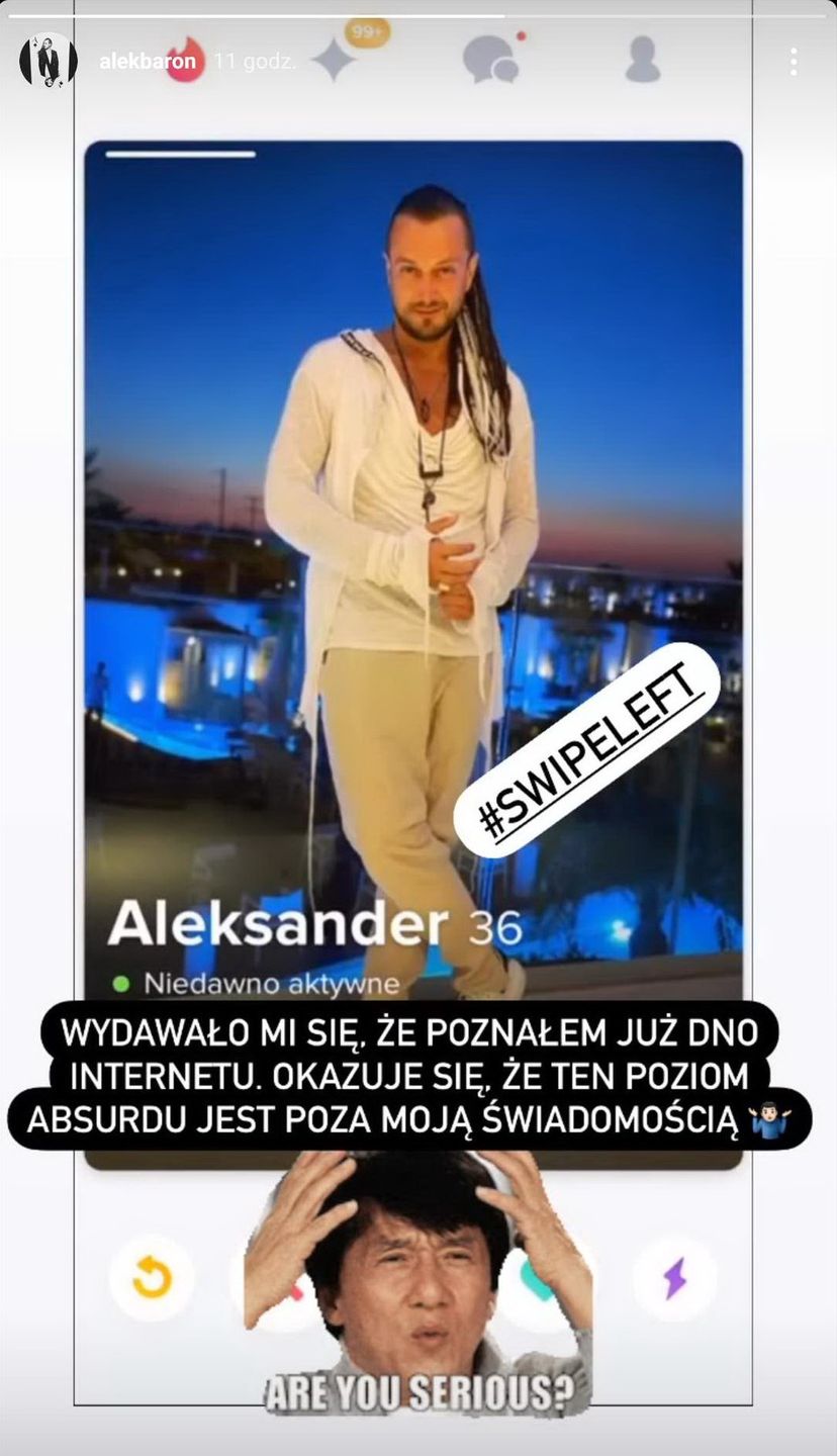 Ktoś podszywa się pod Barona na Tinderze