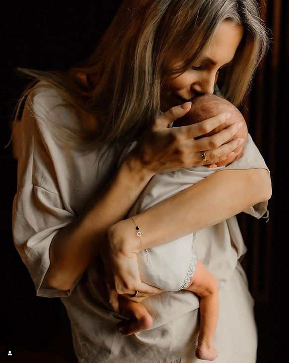 Agnieszka Hyży z synem