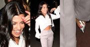Kourtney Kardashian w zaparowanych butach z folii PCV