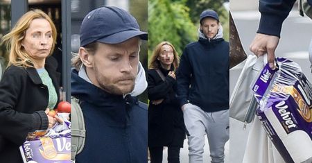 Fabijański nosi siaty z zakupami na spacerze z mamą (ZDJĘCIA)