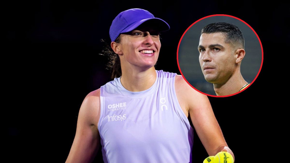 Getty Images / Robert Prange/Abdullah Ahmed / Na dużym zdjęciu Iga Świątek, na małym Cristiano Ronaldo