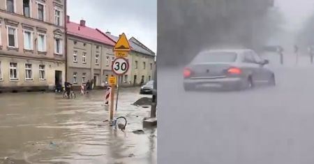 Przerwany wał, zalane drogi, zamknięty most. Południe Polski walczy z ulewami
