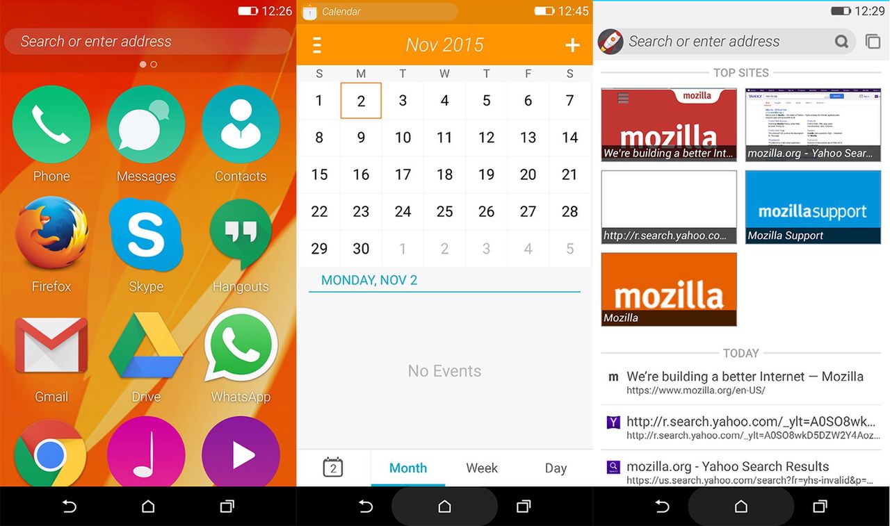 Firefox OS 2.5 na Androidzie