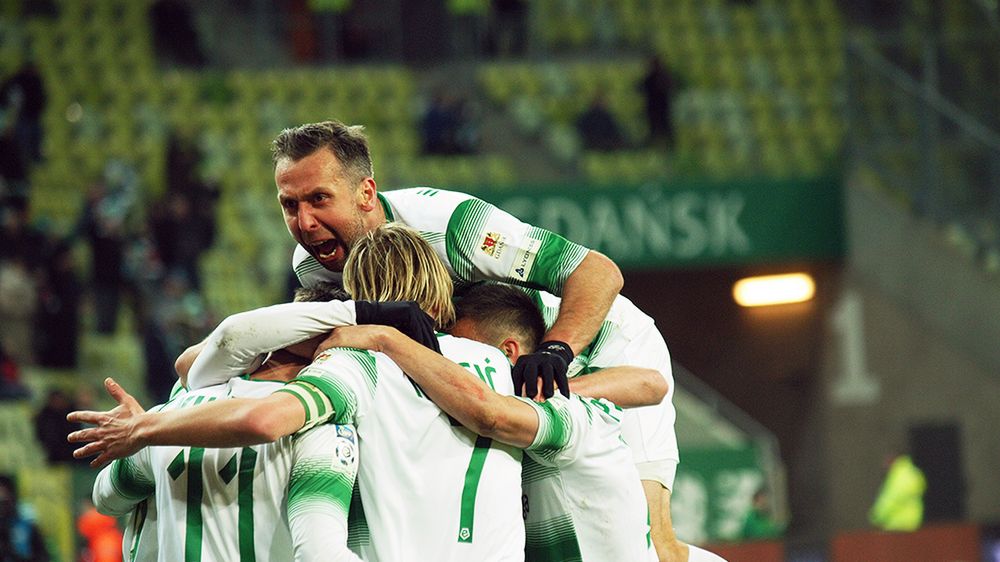 WP SportoweFakty / Agnieszka Skórowska / Na zdjęciu: radość piłkarzy Lechii Gdańsk