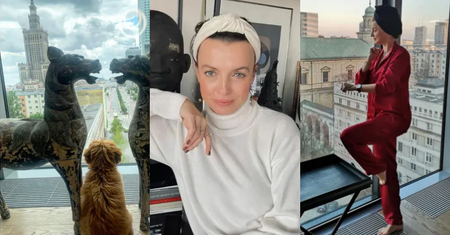 Luksusowe gniazdko Katarzyny Sokołowskiej w wieżowcu: widok na Pałac Kultury i Nauki, masa pamiątek i wielka garderoba