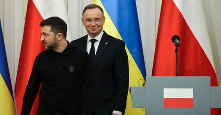 Zamieszanie na konferencji Zełenskiego po pytaniu o Wołyń. "To do mnie?"